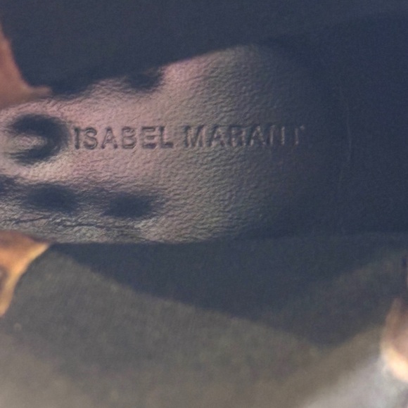 Isabel Marant Danae Python Embosses Black and Cream Ankle Boots s 5 - Picture 7 of 9